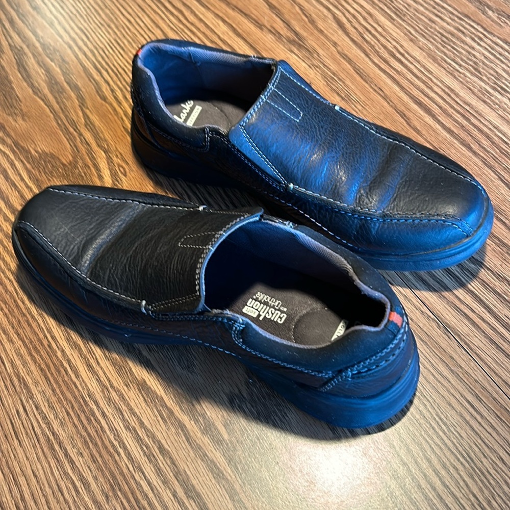 Clarks Soft Cushion Men’s 10 with Ortholite Black Shoes